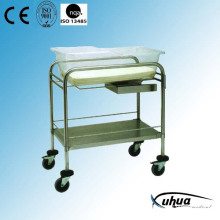 Hospital Furniture, Stainless Steel Hospital Bassinet Trolley (D-3)